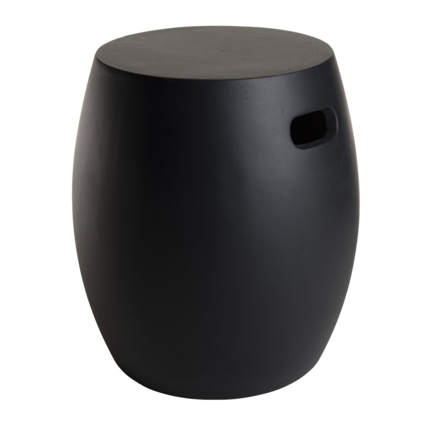 HECTOR - Table d'appoint de jardin ronde béton 43x43 cm noir