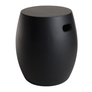 HECTOR - Table d'appoint de jardin ronde béton 43x43 cm noir