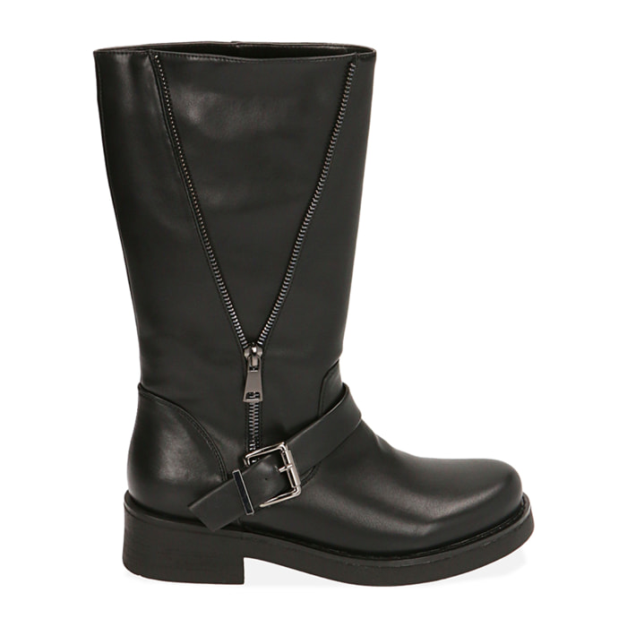 Biker boots negras con caña alta