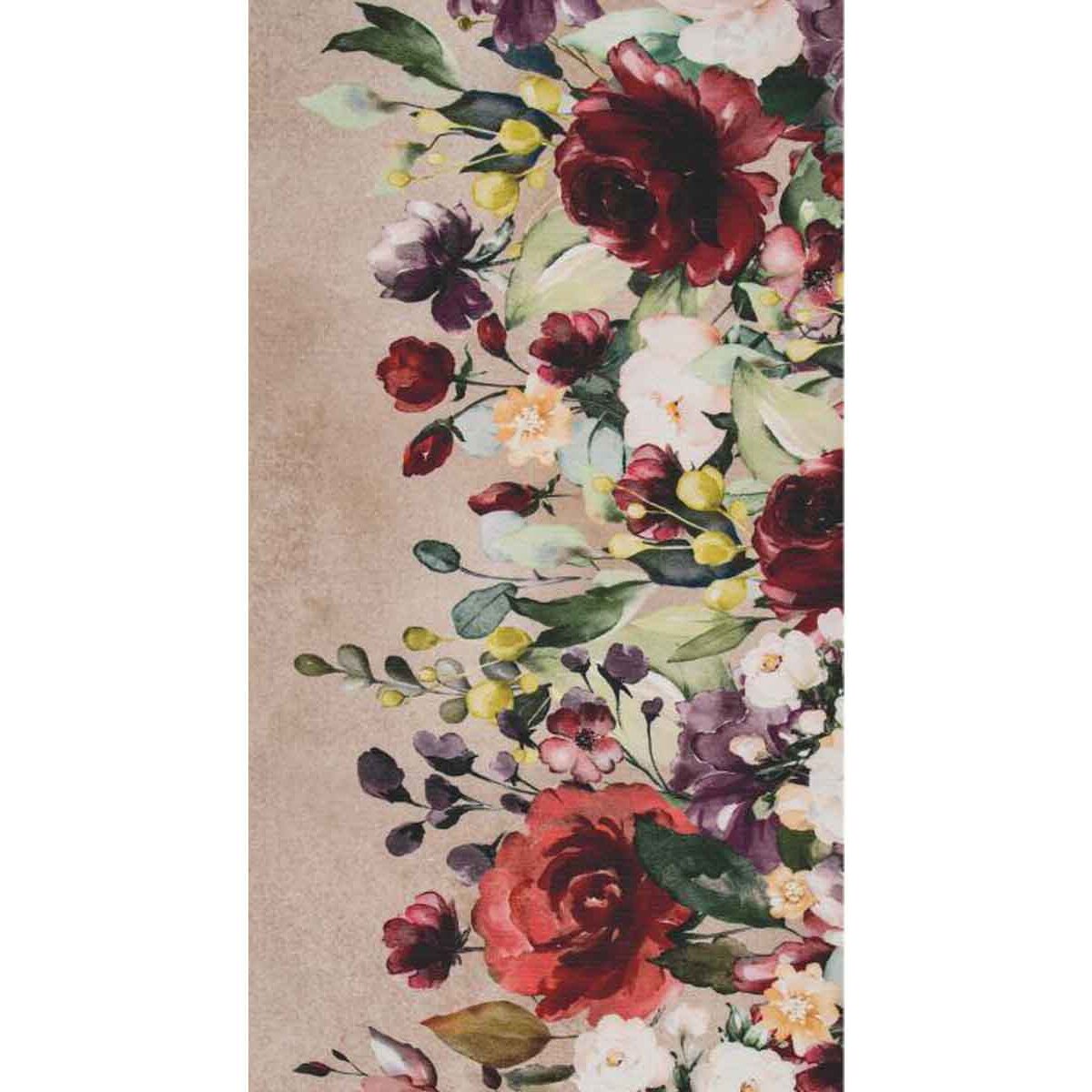 Tappeto EMOZIONI AIDA moderno floreale bouquet fiori lavabile antiscivolo passatoia multiuso bagno cucina ingresso