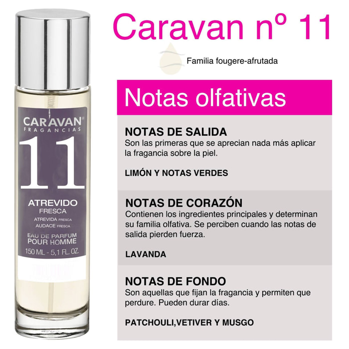 Caravan fragancias - caja de regalo con 2 perfumes nº11 de 150 ml, para hombre