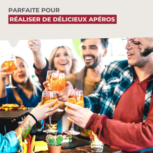 Planche à pizza 30 cm en bois et roulette Fackelmann Boissellerie