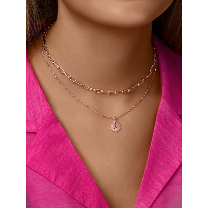 Collana Dots Argento Placcato Oro Rosa