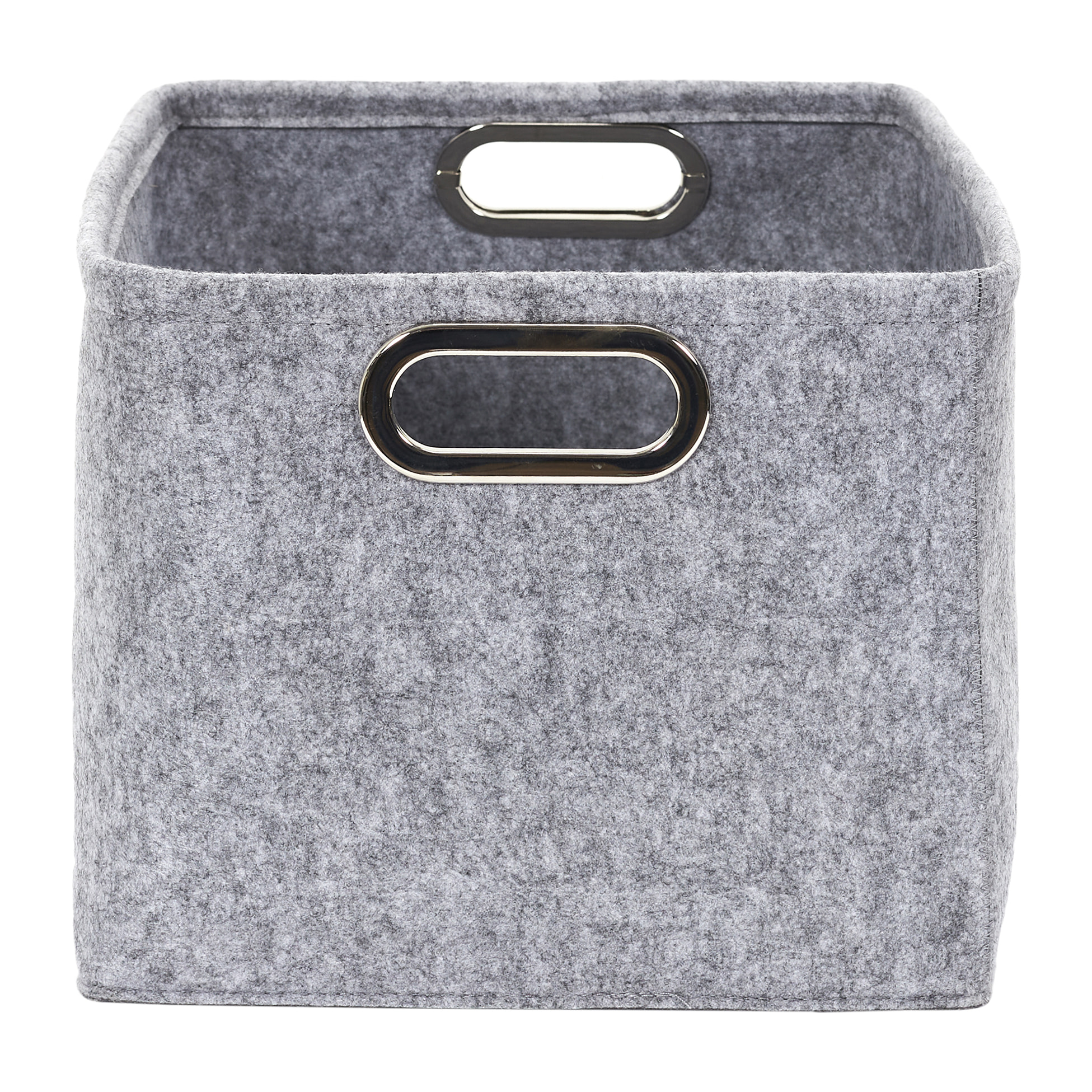 Panier De Rangement Carre Anses Metal X2