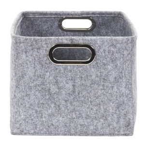 Panier De Rangement Carre Anses Metal X2