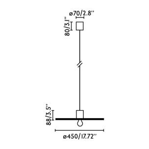 CONFETTI 450 Colgante marmóreo reciclada