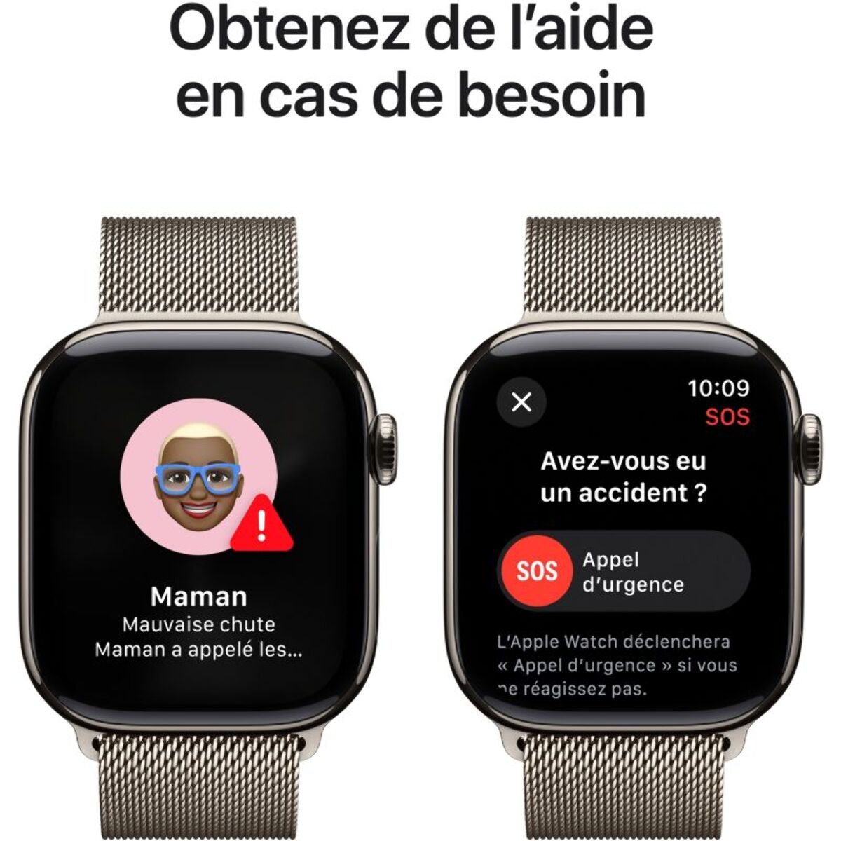 Montre connectée APPLE WATCH Serie 10 46mm Titane Naturel Loop Cell