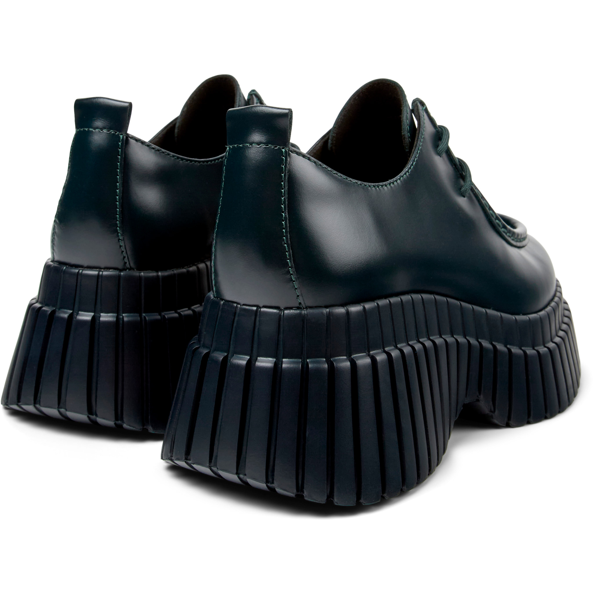 Zapatos de cordones - CAMPER BCN - Verde - Cuero liso