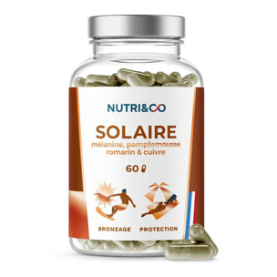 Nutri&Co Le Solaire Formule 2 en 1 Bronzage + Protection Peau - 60 gélules