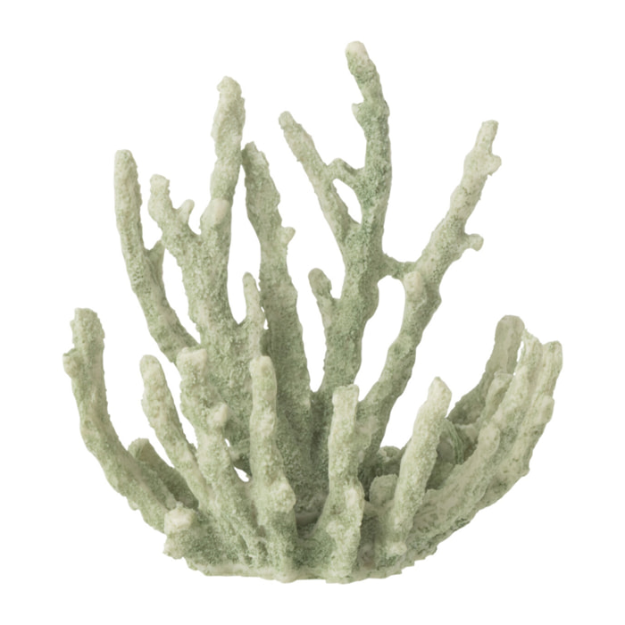 J-Line Corail décoratif - polyrésine - vert menthe - medium - 3 pièces