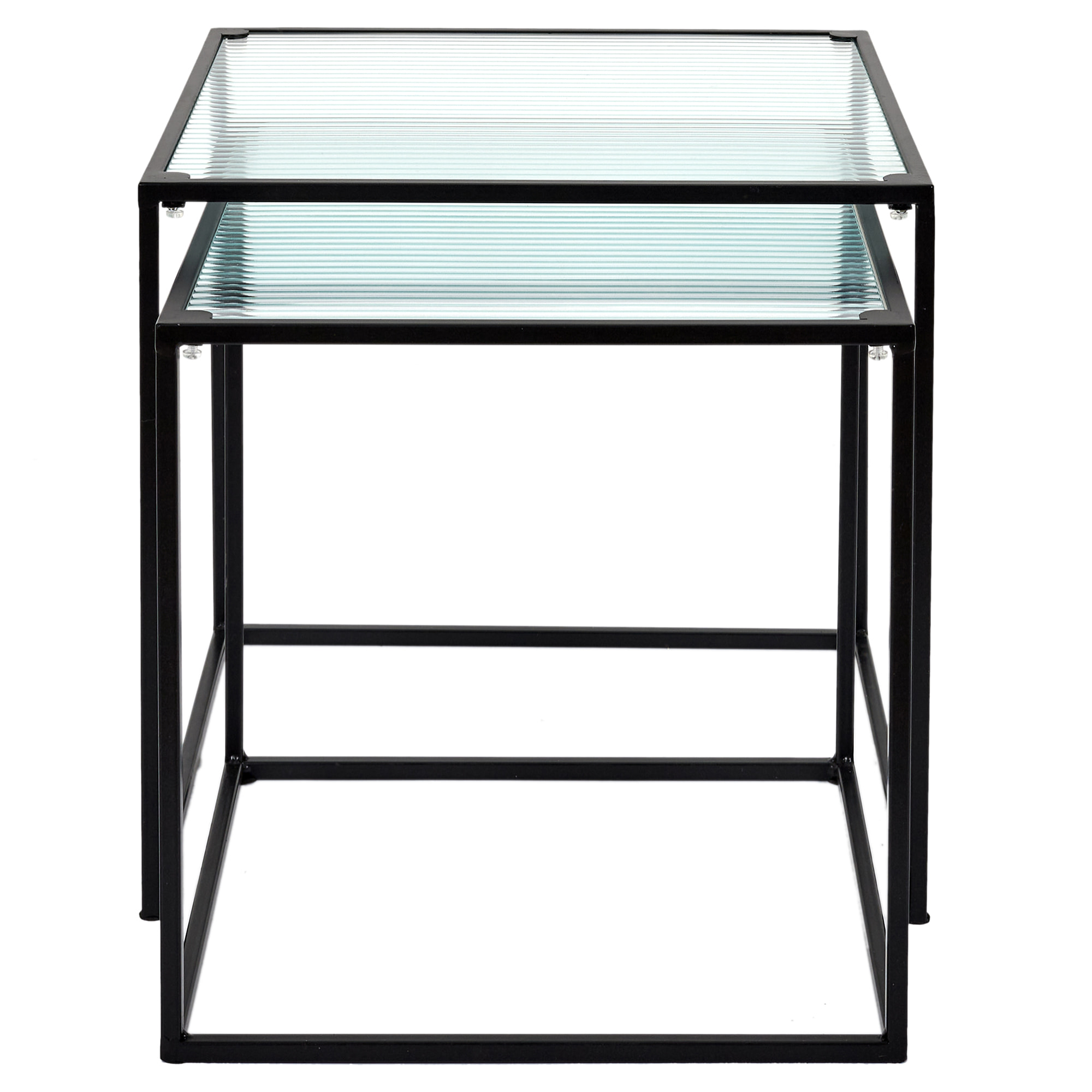 Table Gigogne Verre Et Metal X2