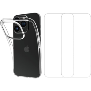 Coque ESSENTIELB iPhone 15 Pro coque + Verre trempé