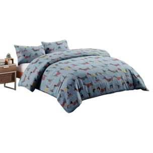 Set copripiumino singolo in cotone con sacco e federa, morbido e traspirante, leggero e resistente 118 g/m², ideale per uso quotidiano, certificato OEKO-TEX, facile da lavare, comfort naturale e praticità per la biancheria da letto