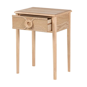 Mesita De Noche Mdf Marron 48x35x65 Cm