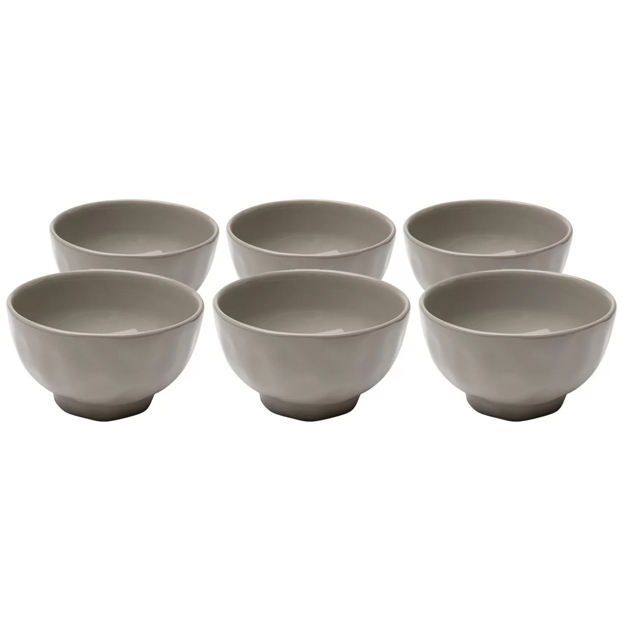 Bols Organic 15cm taupe set de 6 Kare Design