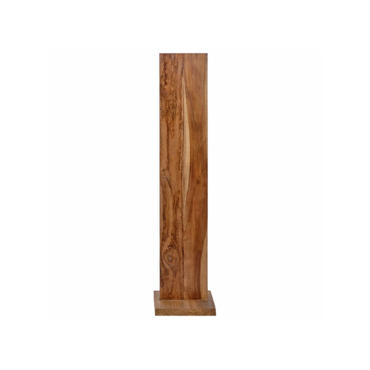 Range bouteilles 4 cases H106 cm en bois de teck et métal noir - SHOKO
