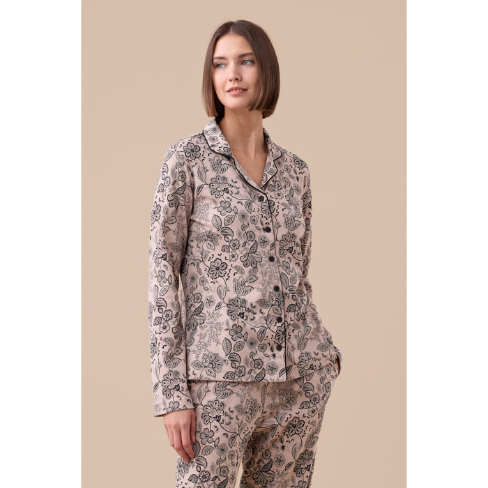 Pigiama donna caldo cotone taglio uomo articolo poule. Noidinotte