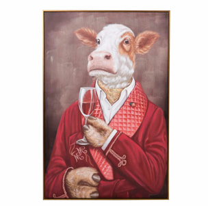 Cuadro Cowman 80% Pintado Mano Marco 80x4x120 Cm