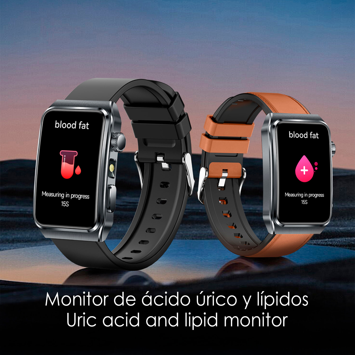 Smartwatch TK73, Chiamate Bluetooth con funzioni avanzate di salute: misurazione dei lipidi e dell'acido urico, temperatura corporea, micro esame fisico e torcia multifunzione integrata.