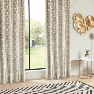 Rideau "Luna" jacquard velours lin 140x260cm