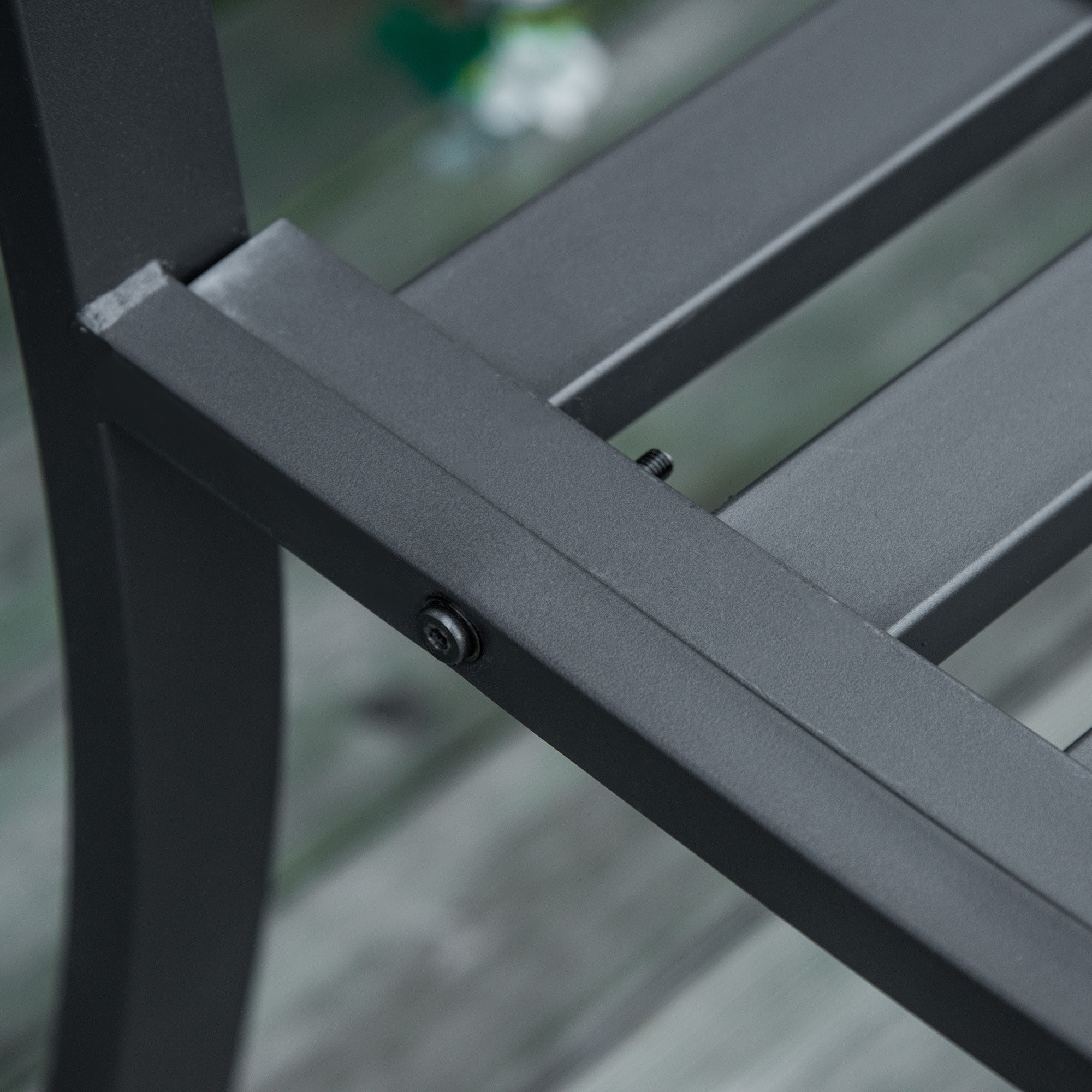 Banco de Jardín de 2 Plazas con Respaldo Decorativo y Reposabrazos para Terraza Balcón Patio Exterior Carga 240 kg Hierro Fundido y Acero 128x58,5x89 cm Negro