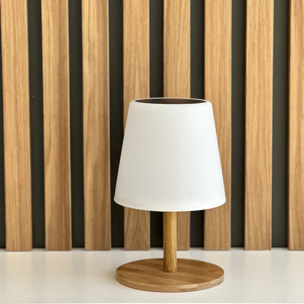 Lampe de table solaire STANDY WOOD H25CM