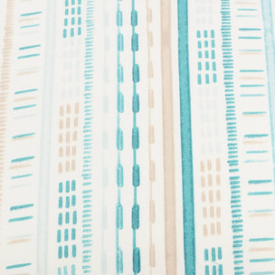 Funda cojín algodón rayas Pespri color agua marina
