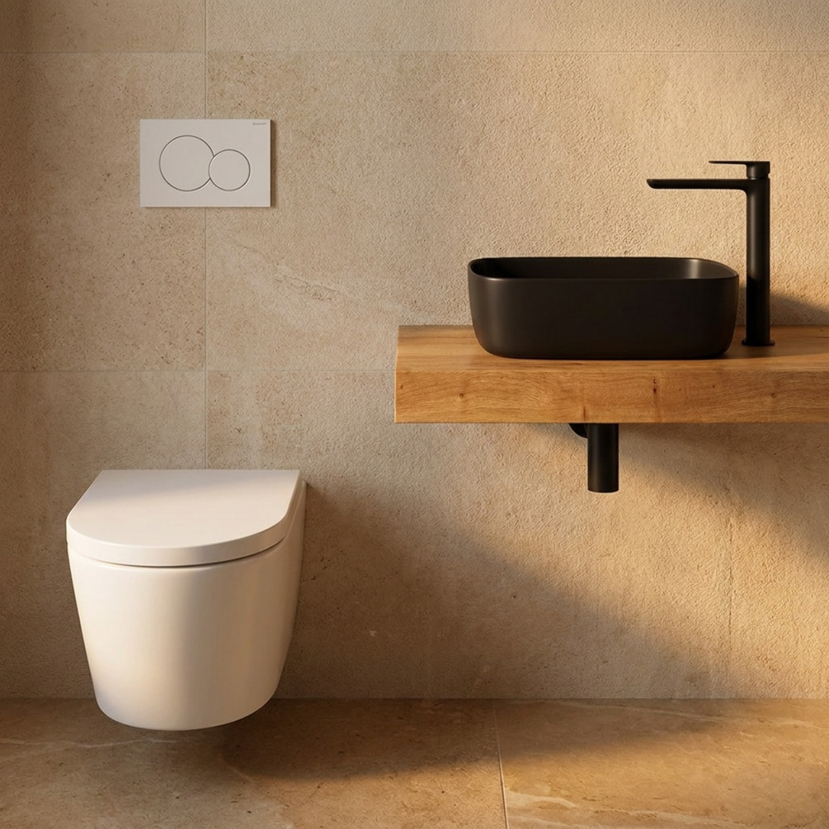 Pack bati-support Geberit + WC sans bride Swiss Aqua Technologies + abattant SoftClose + plaque (SATRIMLESSGEB1)