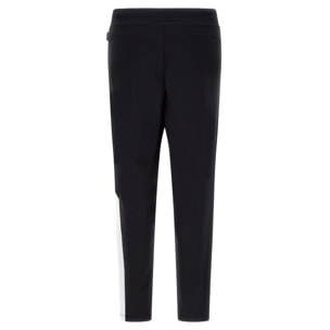 Pantaloni cropped carrot fit con inserto a contrasto colore