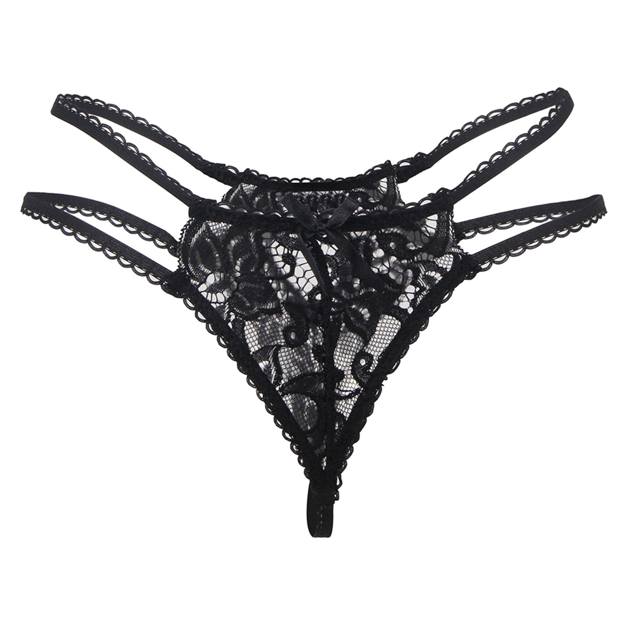 Conjunto Lencería de sujetador, tanga y liguero, Negro
