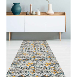 Passatoia tappeto cucina bagno ingresso multiuso, disegno geometrico stile retrò