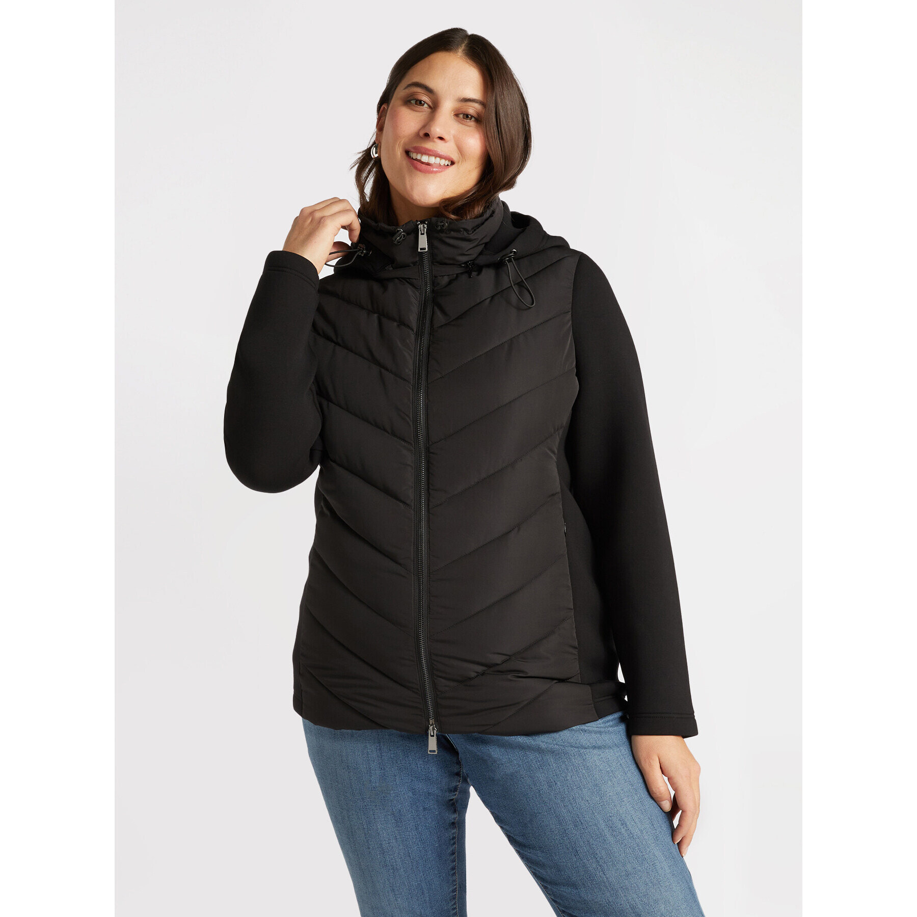 Fiorella Rubino - Chaqueta de plumón ligera con acolchado Sorona® Aura - Negro