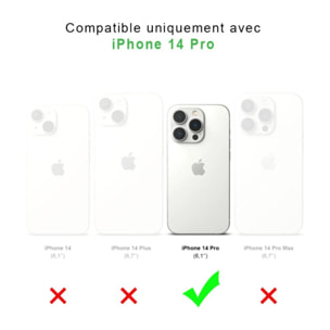 Coque iPhone 14 Pro Silicone liquide Noire + 2 Vitres en Verre trempé Protection écran Antichocs