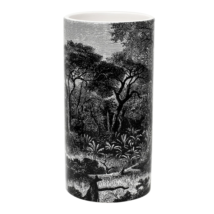 Vase Ceramique Cylindre Black Forest H25cm