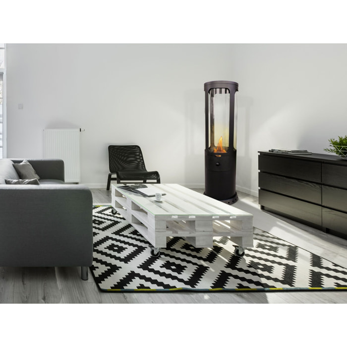 Estufa de etanol diseño de torre en acero negro BESTFIRE CLASSIC PURLINE