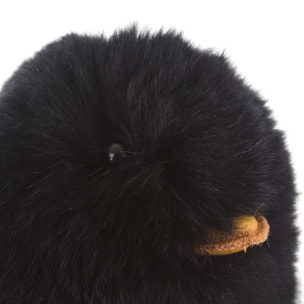 Scoglitti Portachiavi Donna.Pelle autentica Pelle di Coniglio Rex