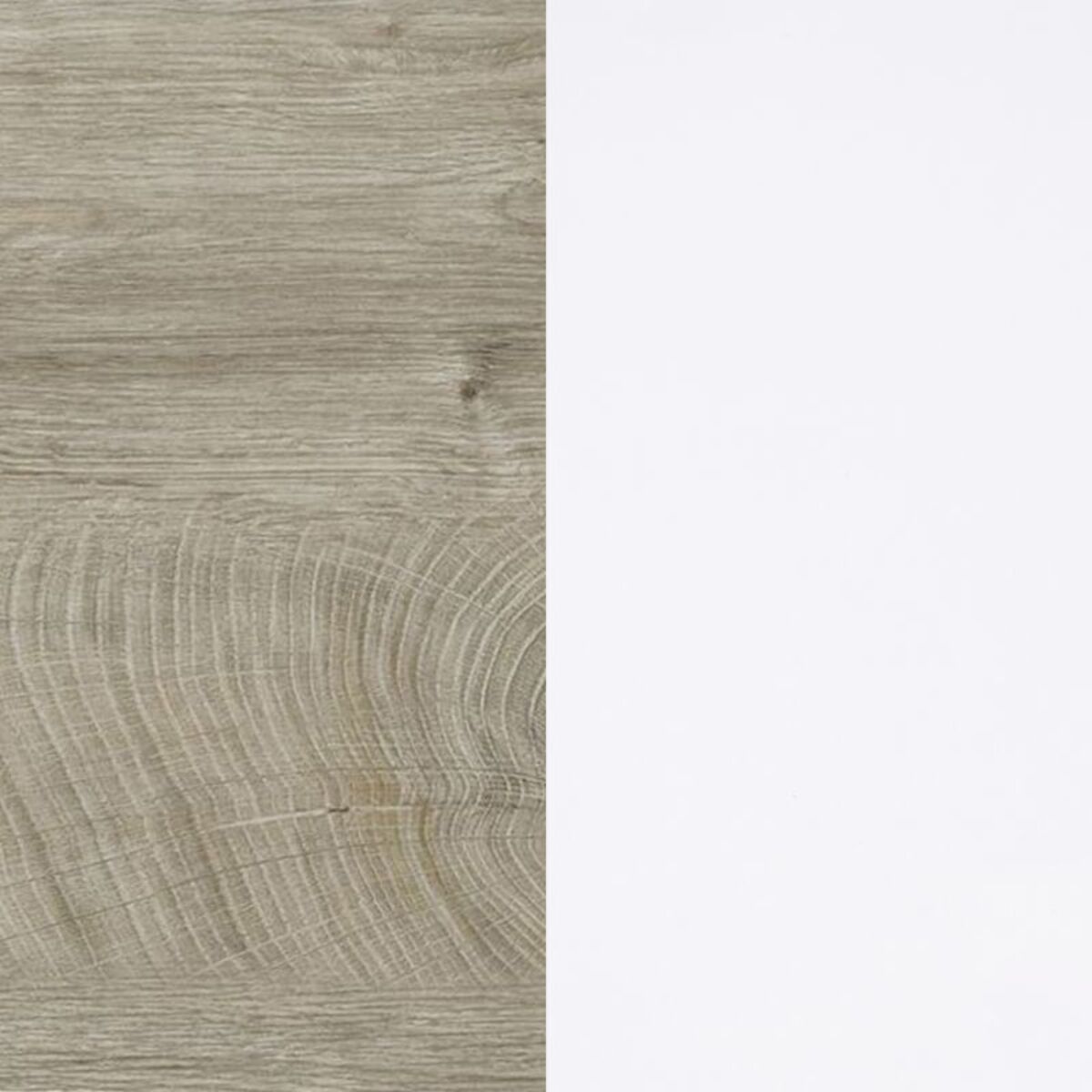 Armario Brike 180 2 puertas correderas Blanco Artik (Blanco Mate) – Roble Alaska