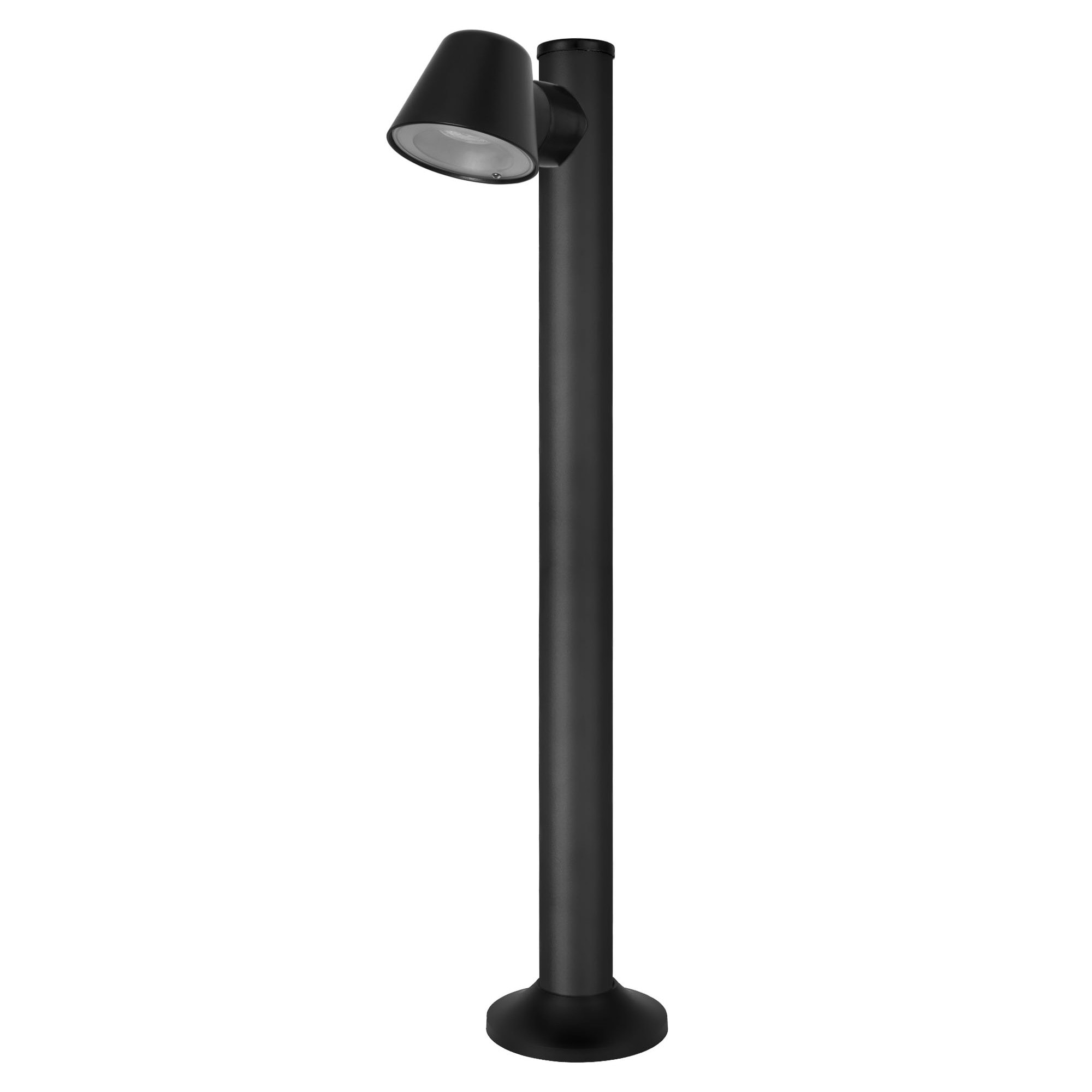 FORLIGHT Cone - Baliza de Jardín con 1 Foco Orientable GU10 para Exterior con IP54 de Color Negro