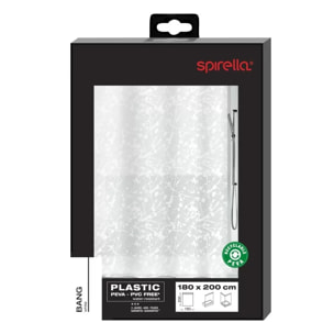 Rideau de douche PEVA BANG 180x200cm Blanc Spirella