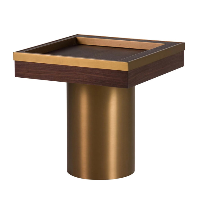 Mesa Auxiliar Mdf Acero Inoxidable Noblesse 50x50x50 Cm