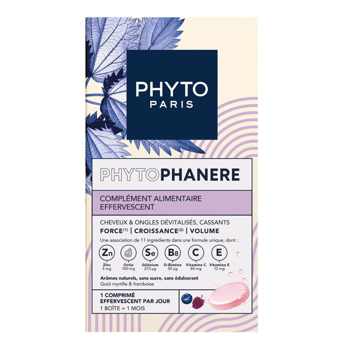 Phytophanere - Complément Alimentaire Effervescent Cheveux – 30 comprimés