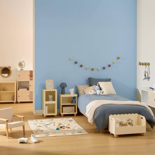 Meuble de rangement Enfant Bouli 2 Cases Beige 31x30x64 cm