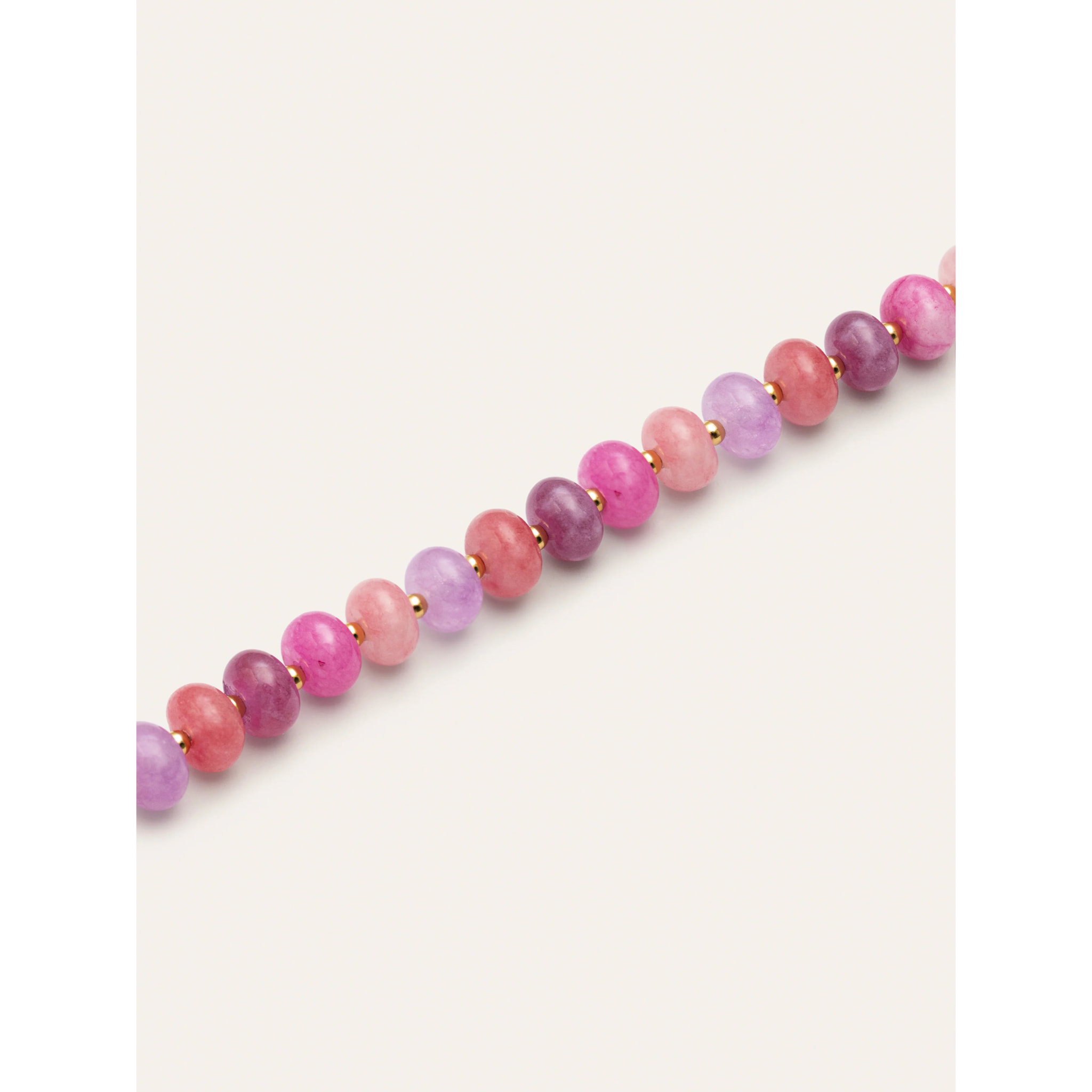Pulsera Rosé Stones Acero Baño Oro