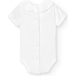 Body bebé manga corta cuello volante