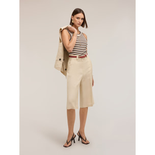 Motivi - Bermudas mezcla lino lyocell - Beige