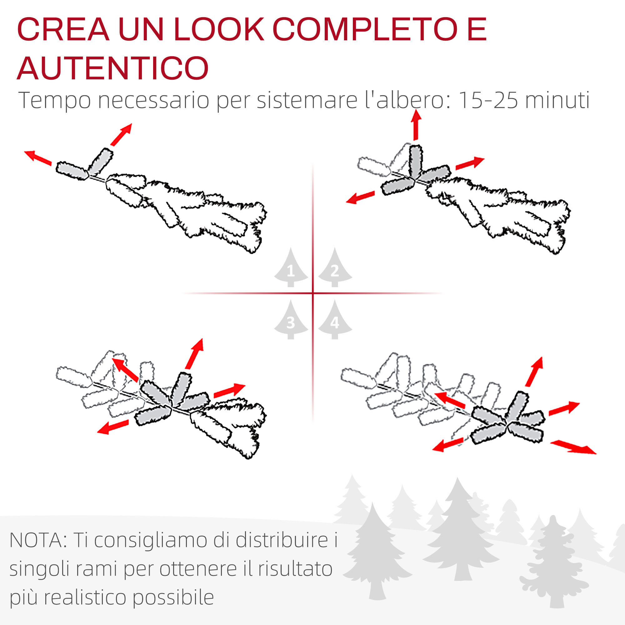 HOMCOM Albero di Natale Artificiale Innevato 150cm con 676 Rami e Pigne, Apertura Automatica e Base Pieghevole, Verde