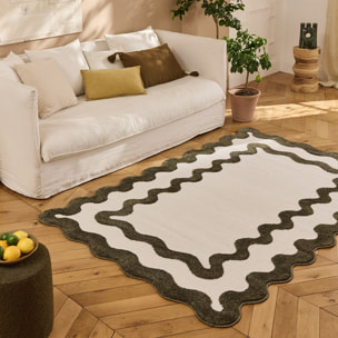 PANTONE - Tapis vert à bords festonnés TERRA DEL SOL