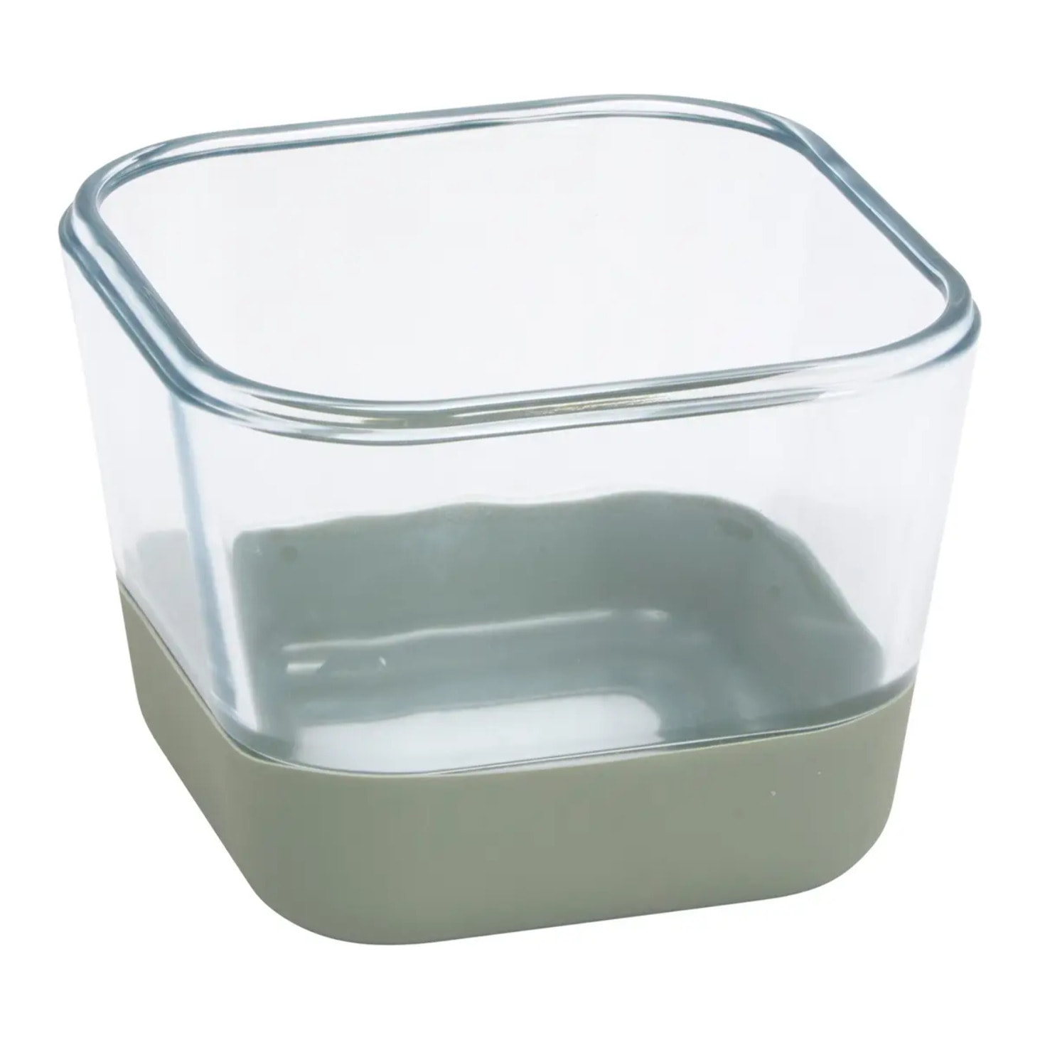 Boîte de conservation Siliglass carré 0,8L gris