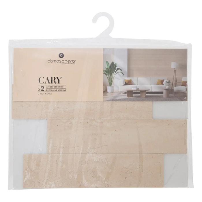 Stickers muraux effet travertin Cary beige 30x38cm