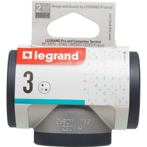 Multiprise LEGRAND MOP FB 3X2P+T PREMIUM PRISES LATERALES A